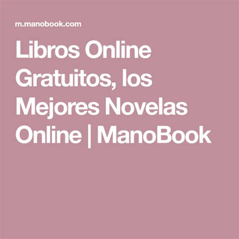 manobook libros gratis.